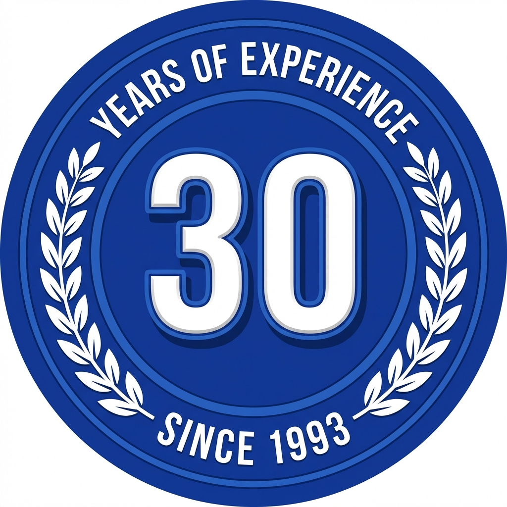 30 Years Experience badge